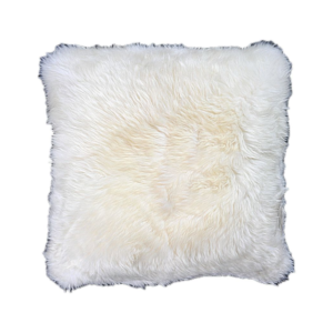 Almofada Pele Ovina Veneza Quadrada - Branco