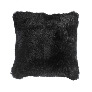 Almofada Pele Ovina Veneza Quadrada - Preto