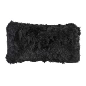Almofada Pele Ovina Veneza Retangular - Preto